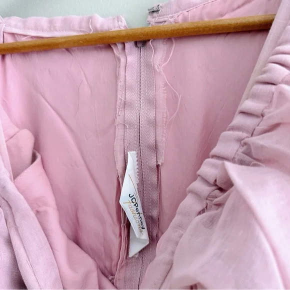 Vintage Pink Ruffle Aline Maxi Dress - Picture 4 of 6